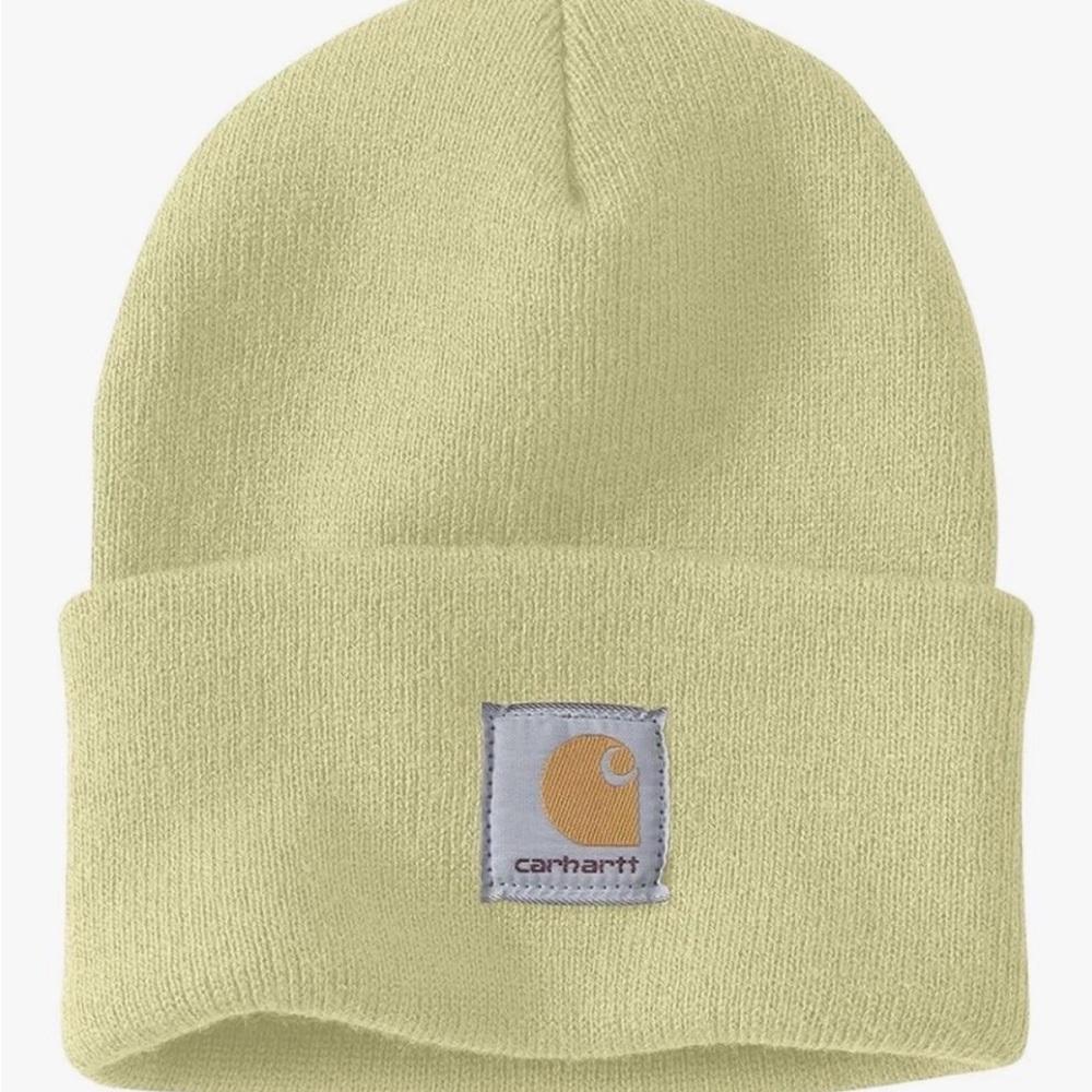 Carhartt Men's Knit Cuffed Beanie. Color Tender Greens